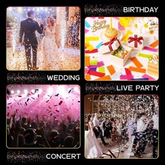 Biodegradable Confetti 1 lb Multicolor 2″ x 3/4″ Rectangular for Cannons