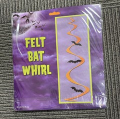 Beistle Felt Bats Whirl Spiral Halloween Decoration for Spooky Party Supplies