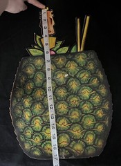 Beistle Co. Hawaiian Pineapple Cocktail Drink Die Cut Decor 1979 Vintage 17”