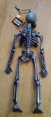 SKELETON black Hanging Plastic 32x15x5.5cm New Funky Fun Decoration