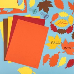 Fall Leaves Paper Cutouts Maple Leaf Bulletin Board Decor Craft 280 PCS