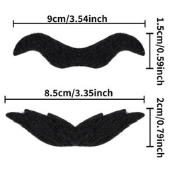 60Pcs Self Adhesive Fake Mustache 20 Styles Fake Beard Stick on Moustache Nov…