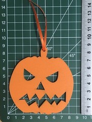 Halloween Hanging decorations. Laser Cut Painted Plywood. With Ribbons Pack 1