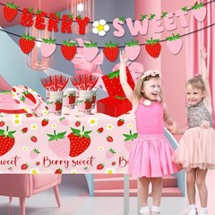 Strawberry Party DecorationsStrawberry Theme Birthday Party Tableware Set A B…