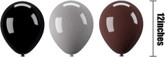 Brown Black Silver Balloons 60 Pcs 12 Inch Latex Party Birthday Decorations Set