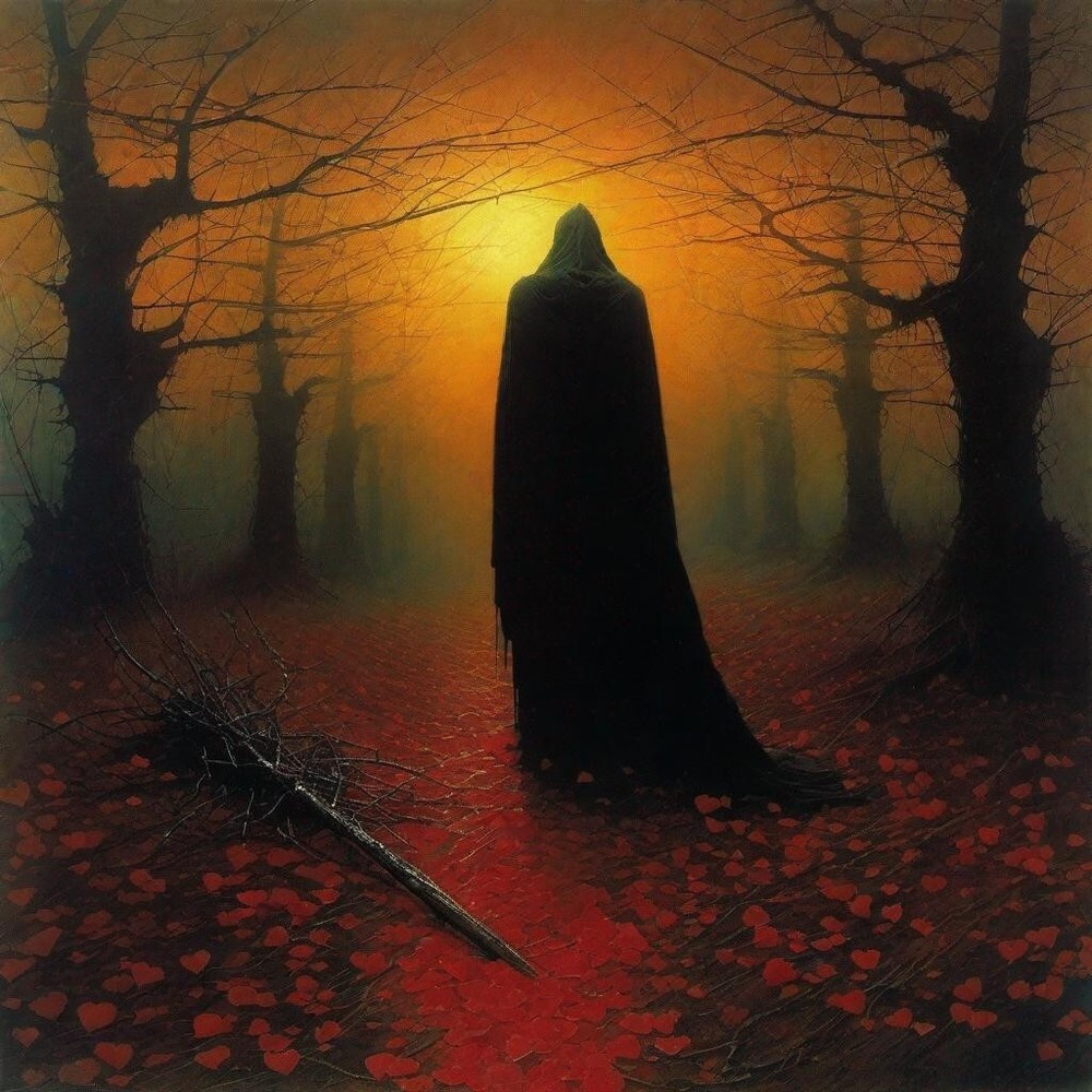 Sunset On A Haunting Scene Size A3