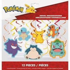 Pokémon Birthday Spiral Decoration Kit with Cutouts, 12 Count