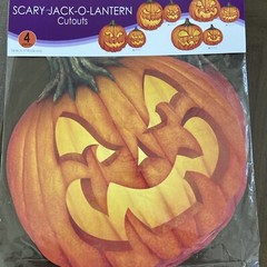 Beistle 14″ Scary JOL Cutouts 4 Count 14 Inches
