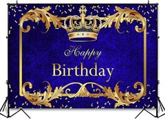 7x5ft Prince Birthday Banner – Elegant Decoration for Joyful Celebrations