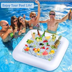 2 Set Waterproof Playing Cards and Floating Table, Pool Toys Adults Poker Gam…