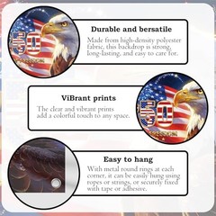 250th Anniversary Backdrop Banner, 71 x 43 Inch 1776-2026 American Patriotic