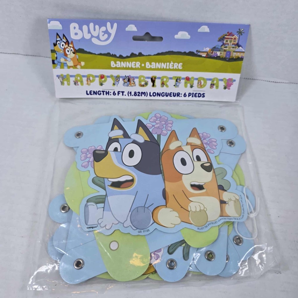 Bluey 6foot Birthday Banner