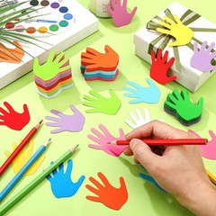 Paper Hand Cutouts Assorted Colors Classroom Bulletin Board 2 Inch 600 PCS