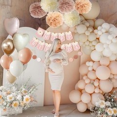Beige Birthday Decorations, Party Décor for Women, Boho Party Blush