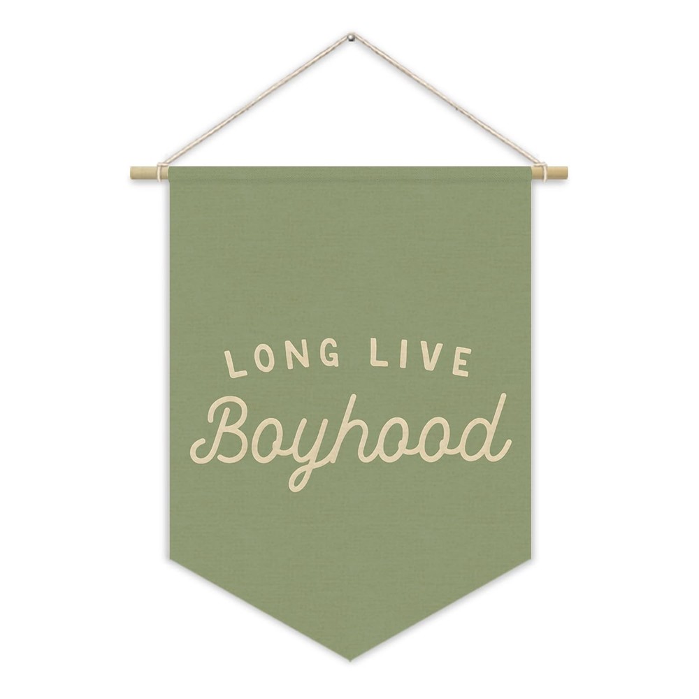 Long Live BoyHood Banner Sage Green Decor Boy Room Decor,Nursery Playroom Wal…