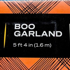 Halloween BOO Garland Spiders Black Jingle Bells Design Stars 5’4″ Banner Party