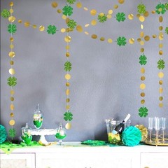 Cheerland St Patricks Day 4 Count (Pack of 1), Clover and Circle Garland