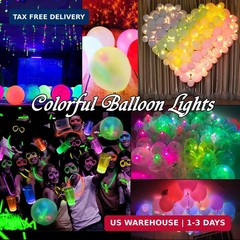 100pcs Warm White LED Balloon Light,Round Led Flash Ball Lamp for Paper Lantern