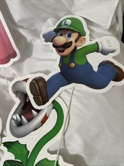 Mario Bros Party Decoration Paper Theme Princess Peach Mario Luigi Wall 19 Piece