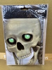 Skeleton Restroom Door Cover 30» X 5′ Halloween Party Decorations Supplies NIP
