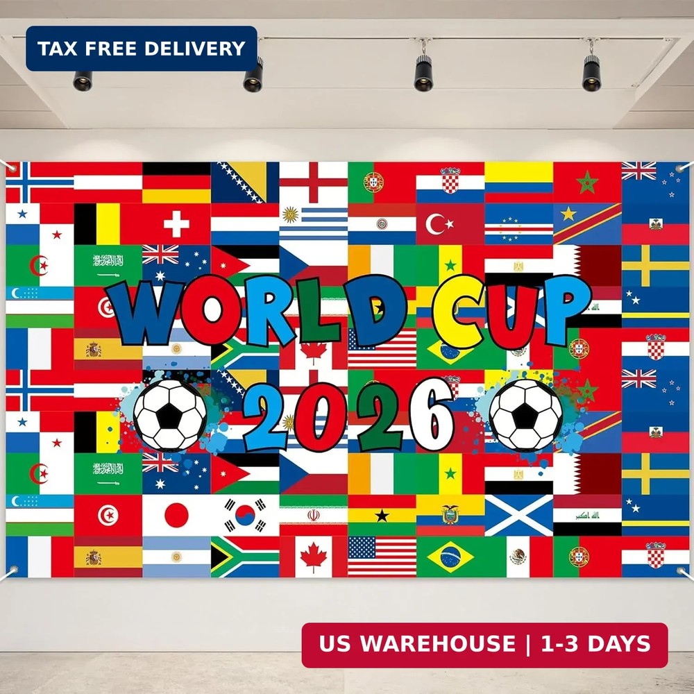 World Cup Backdrop 2026 48 Countries International Flag 43×71 Inch Soccer World