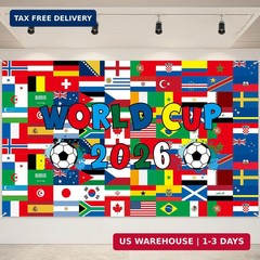 World Cup Backdrop 2026 48 Countries International Flag 43×71 Inch Soccer World