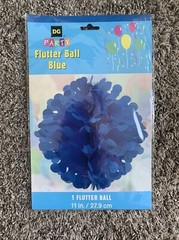 11″ Blue Tissue Flutter Ball Baby Shower, Birthday Party Decoration Any Occasion