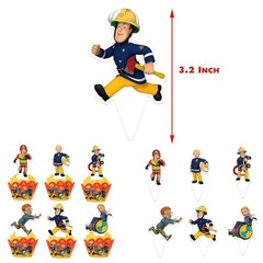 Fireman Sam Birthday Party Decor Supplies Balloons Banner Cake Toppers Kids