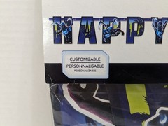 Blue Beetle Happy Birthday Party 11 ft Banner 24 Attachable Pieces 10 in Tall