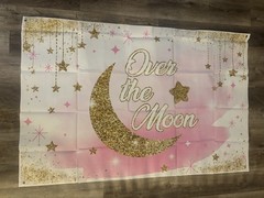 Banner with Matching Tablecloth Large Mylar Assorted Moon Balloons Party Decor