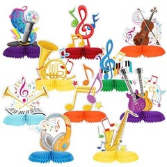 Music Notes Honeycomb Centerpieces 10 Pack Musical Theme Party Decorations