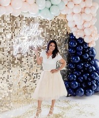 House Backdrop Light Gold Shimmer Wall Disco Backdrop 6ftx4ft for Wedding