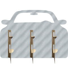 SS11385 Bavarian German Sport Luxury Coupe Car Stand In Cardboard Cutout Standee