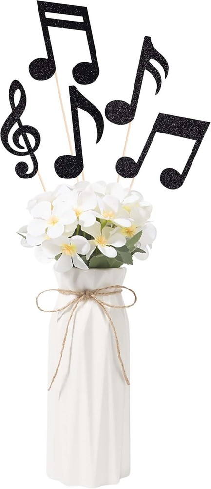 Music Notes Centerpieces 10 PCS Black Party Decorations for Music Theme Event
