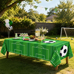 Soccer Party Decorations – 2 PCS Soccer Tablecloth | 2026 World Soccer Cup Merch