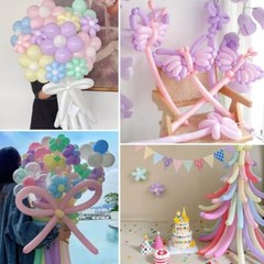 Globos largos de látex, 260Q de colores surtidos, globos largos mágicos