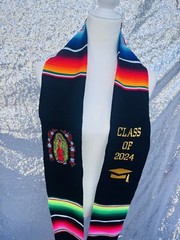 Embroidered Stole Class Of 2024 Graduation Sash Virgen De Guadalupe