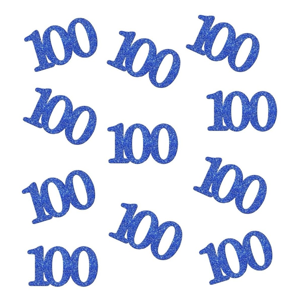 Double Side Blue Glitter Paper Numbrer 100 Confetti 100 Paper Scatter Table C…