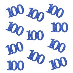 Double Side Blue Glitter Paper Numbrer 100 Confetti 100 Paper Scatter Table C…