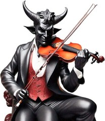 Halloween decoration Devil Playing The Fiddle Set Of 4