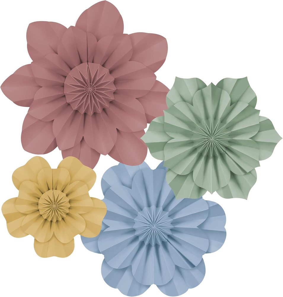 Cottage Charm Paper Flowers Premade Decorations for Party Photo Backdrops, Class