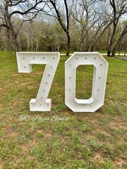 Marquee Numbers 0-9 Frame with Lights 3ft