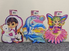 Lisa Frank Vintage Character Cutouts Set of THREE – Dolphin Fairy Eskimo 14″ NEW