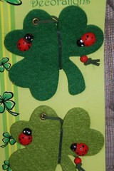 St. Patrick’s Felt Shamrock & Ladybug Hanging Decorations New Fast Shipping