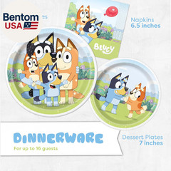 Bluey Birthday Decorations | Bluey Party Decorations | Serves 16 | Officially Li