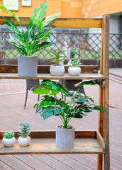 2pcs Fake Plants 16″ Faux Artificial Tropical Indoor for Green