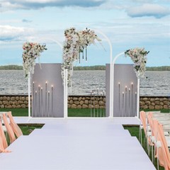 3x Metal Wedding Arch Backdrop Stand Frame for Ceremony, Bridal, Birthday Party