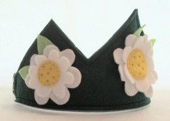 Felt Crown Flower Birthday Party Crown, Party Hat, Fairy Crown, Halloween Hat