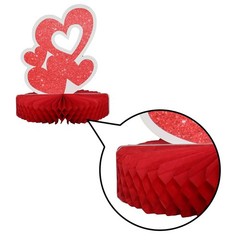 8 Pieces Red Heart Paper Table Centerpieces for Celebrate Valentine’s Day, Ta…