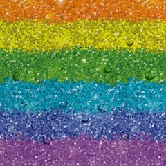 3-Pcs Rainbow Tablecloth Set 55×86 in Glitter for Birthday & Pride Celebrations